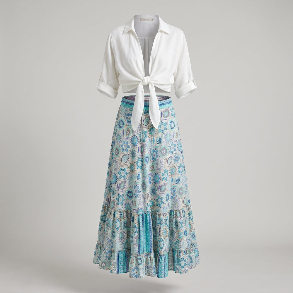 Abito Ampio da Donna con Stampa Floreale e Silhouette A-Line