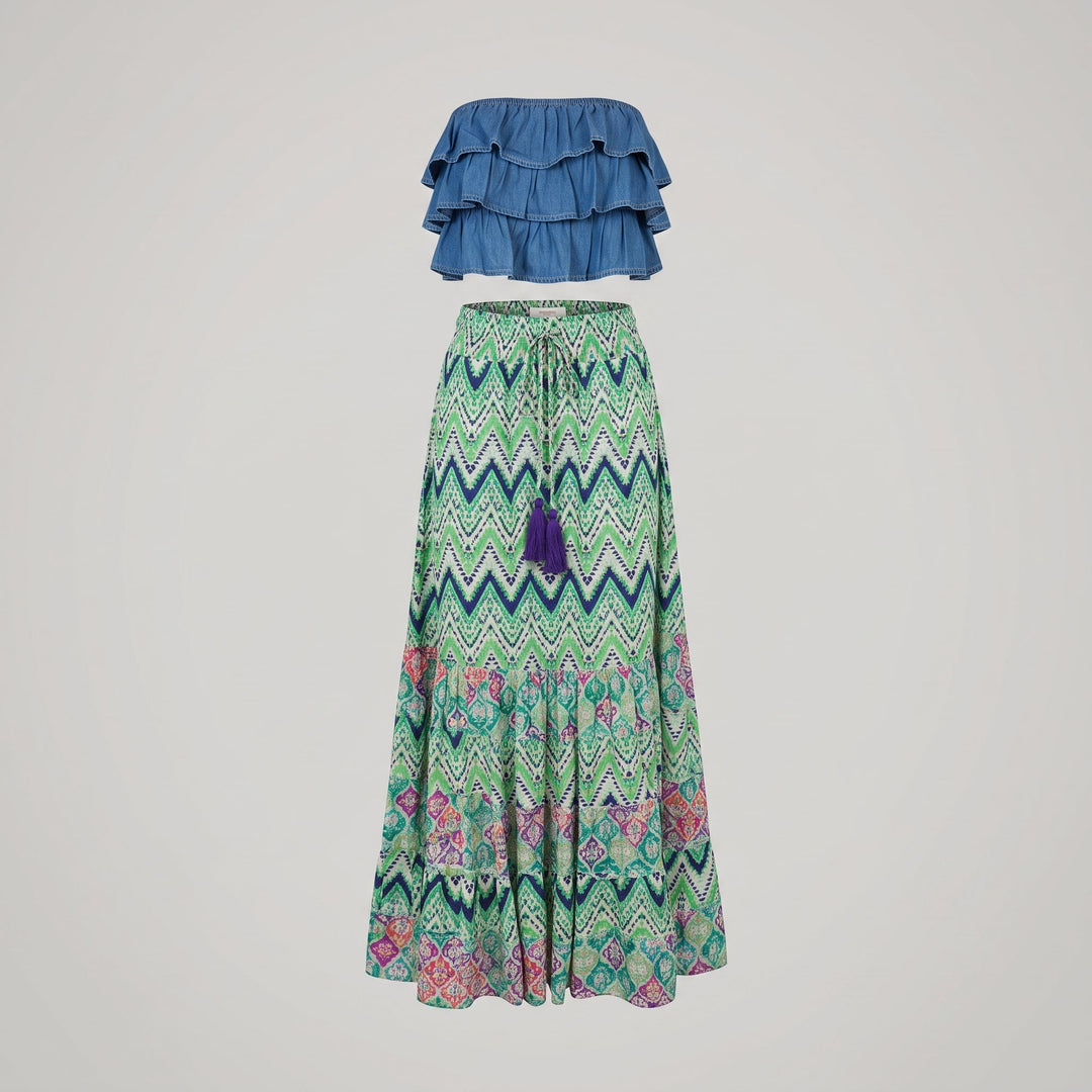 Abito Ampio da Donna con Stampa Floreale e Silhouette A-Line