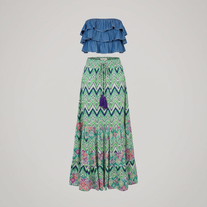 Abito Ampio da Donna con Stampa Floreale e Silhouette A-Line