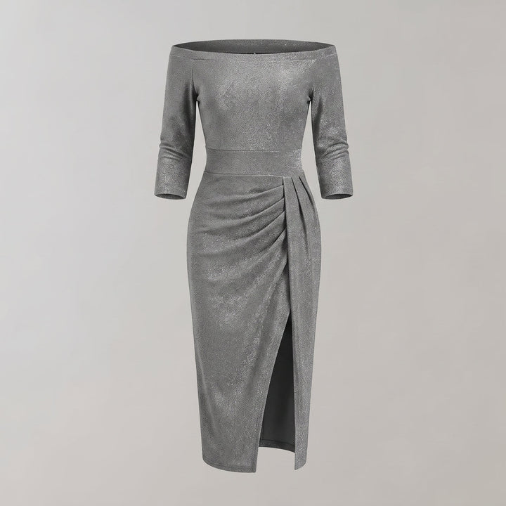 Abito Bodycon Smanicato con Scollatura a V e Silhouette Aderente