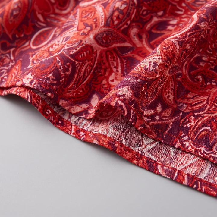 Abito Boho con Vestibilità Ampia e Girocollo