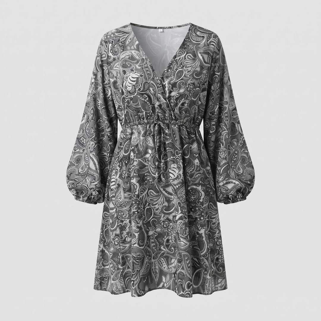 Abito Boho con Vestibilità Ampia e Girocollo