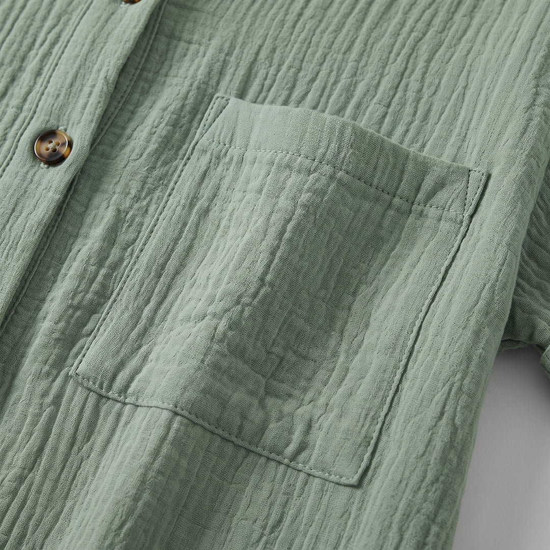 Abito Camicia da Donna con Bottoni e Maniche Lunghe
