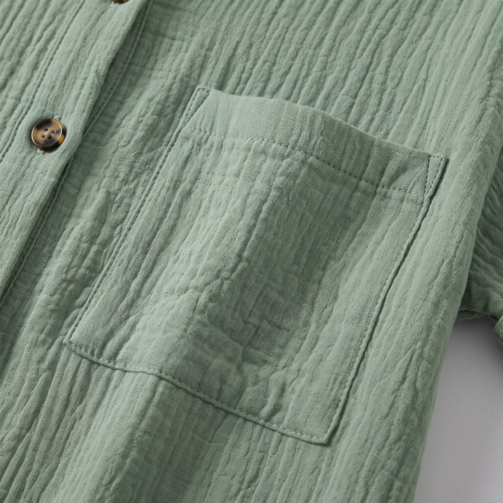 Abito Camicia da Donna con Bottoni e Maniche Lunghe