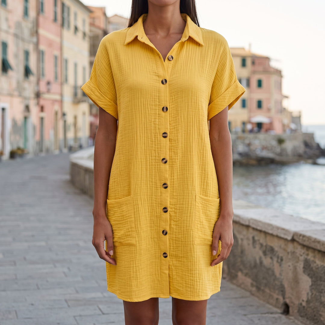 Colletto a camicia visto da vicino