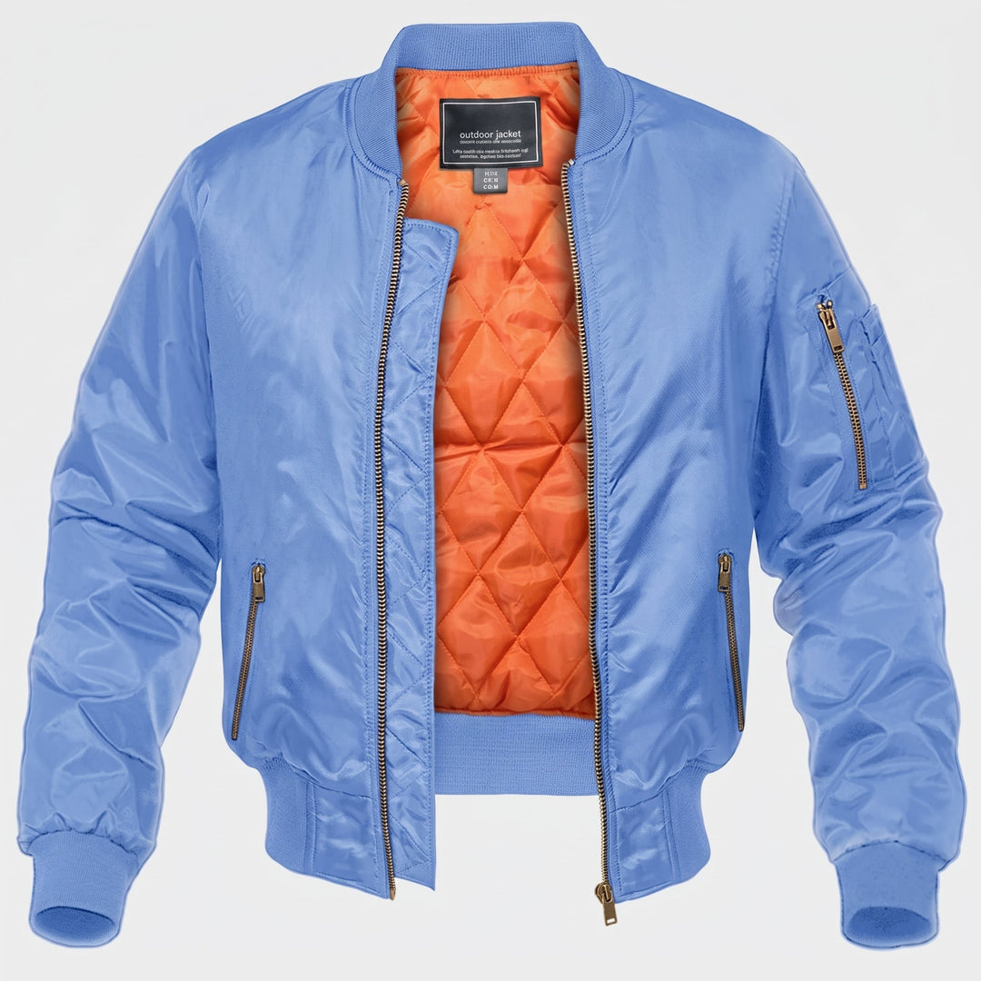 Bomber da Uomo con Imbottitura e Chiusura a Zip