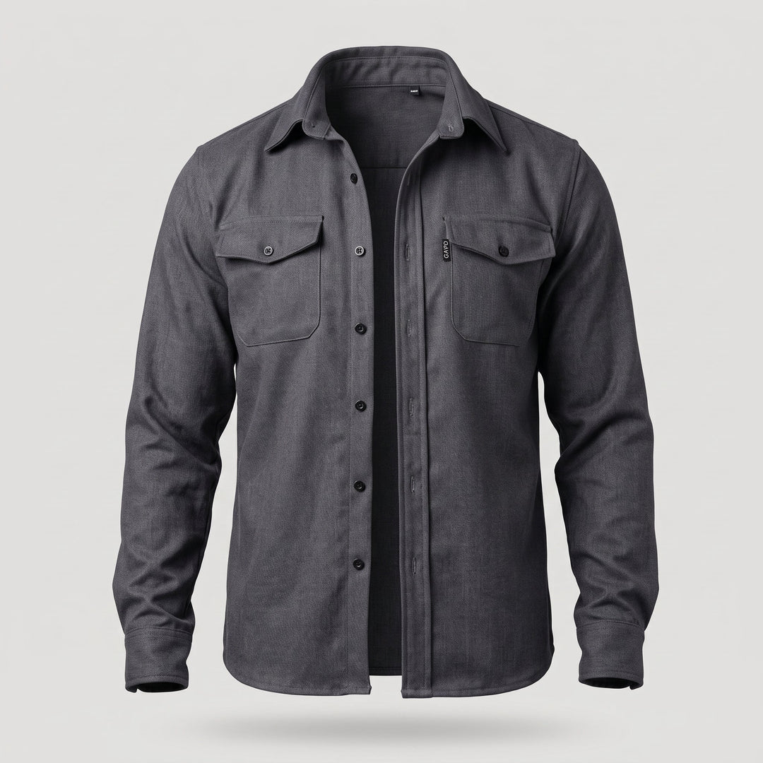 Camicia-Giacca da Uomo con Chiusura a Bottoni e Tasche sul Petto