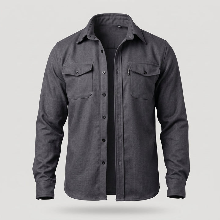 Camicia-Giacca da Uomo con Chiusura a Bottoni e Tasche sul Petto