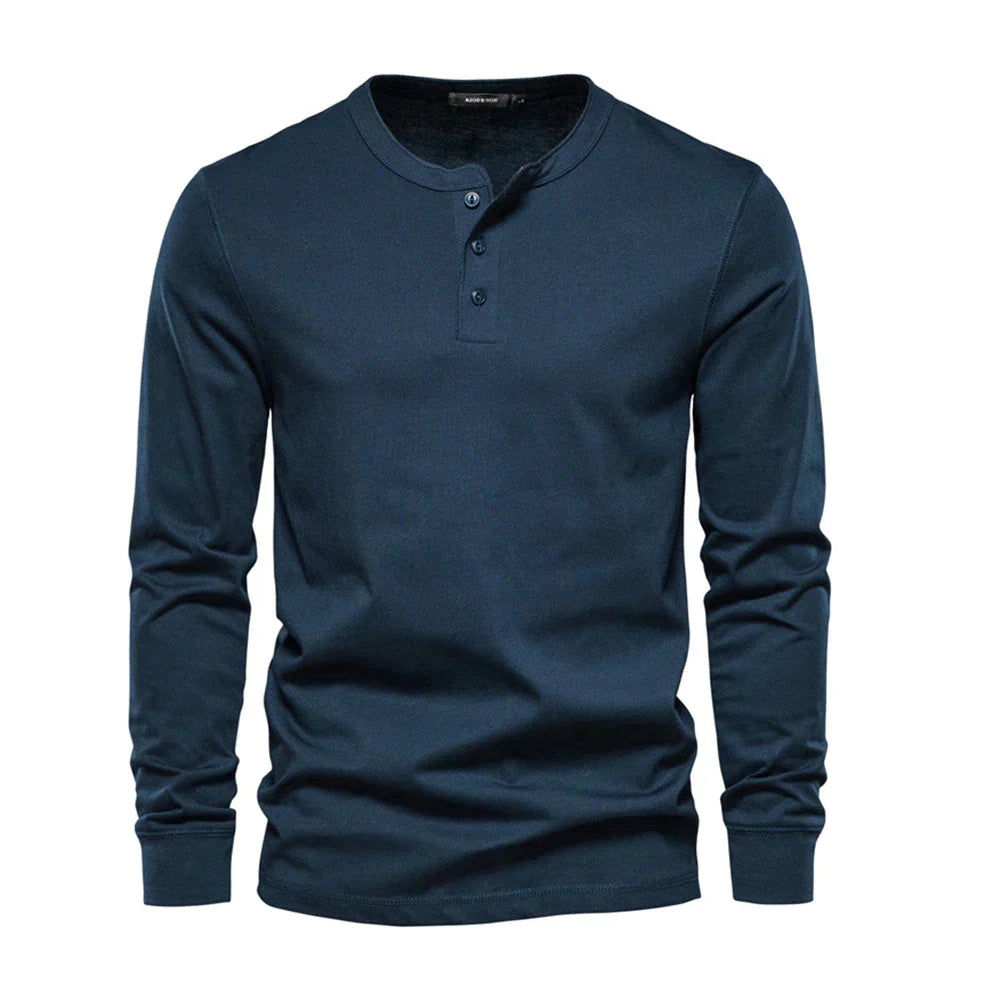 Camicia da uomo a maniche lunghe con chiusura a bottoni sul davanti