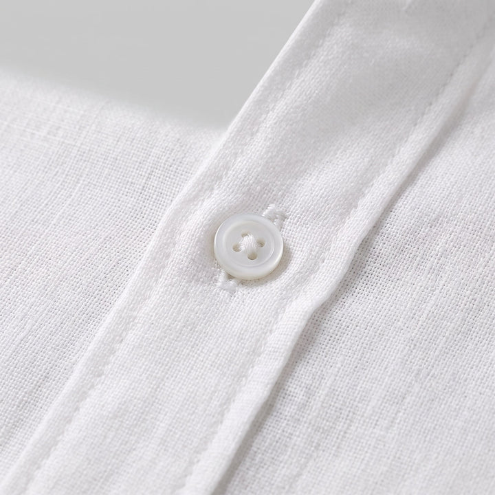 Camicia da uomo con colletto classico e manica lunga, vista frontale