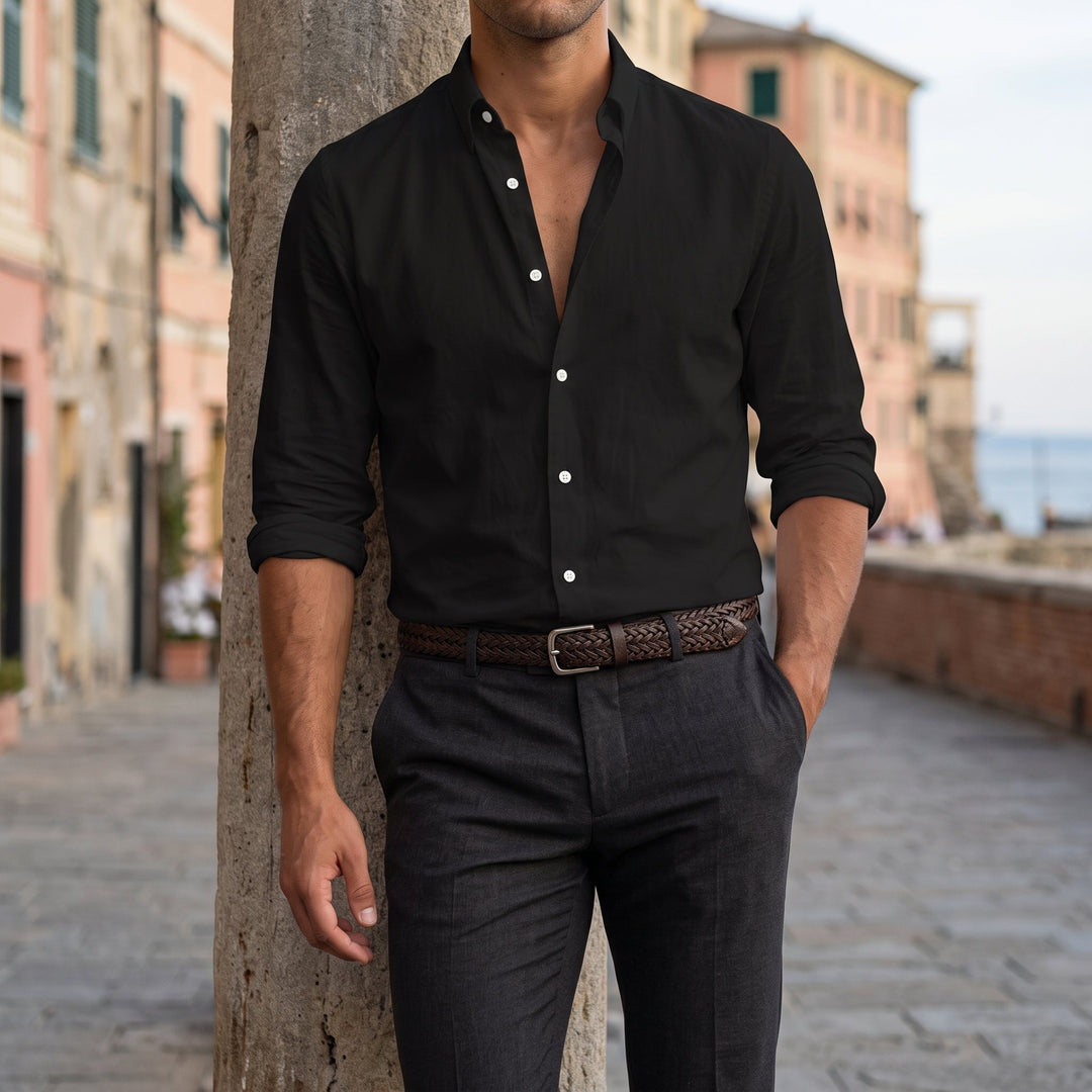 Camicia da Uomo con Colletto Classico e Manica Lunga
