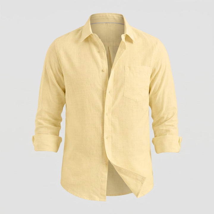 Camicia da Uomo con Colletto Classico e Taschino sul Petto