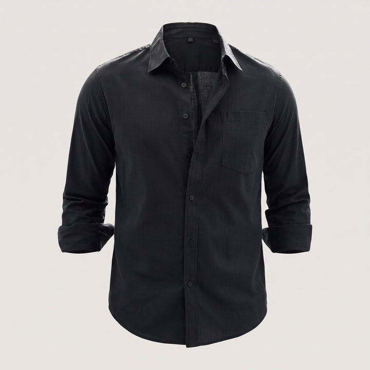 Camicia da Uomo con Colletto Classico e Taschino sul Petto