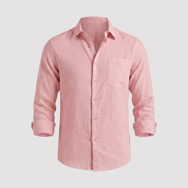 Camicia da Uomo con Colletto Classico e Taschino sul Petto