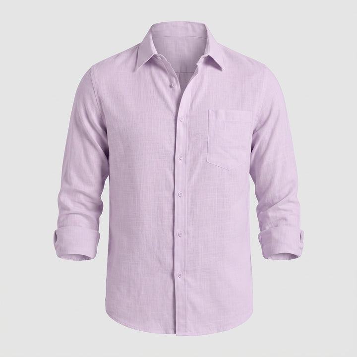 Camicia da Uomo con Colletto Classico e Taschino sul Petto