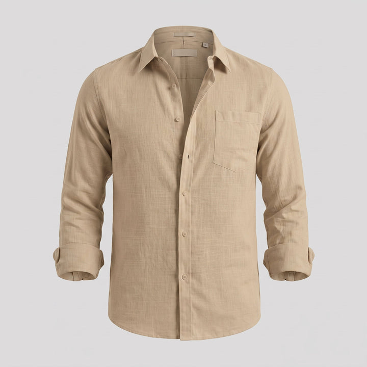Camicia da Uomo con Colletto Classico e Taschino sul Petto
