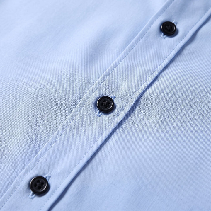 Camicia da Uomo con Collo Classico e Vestibilità Elasticizzata