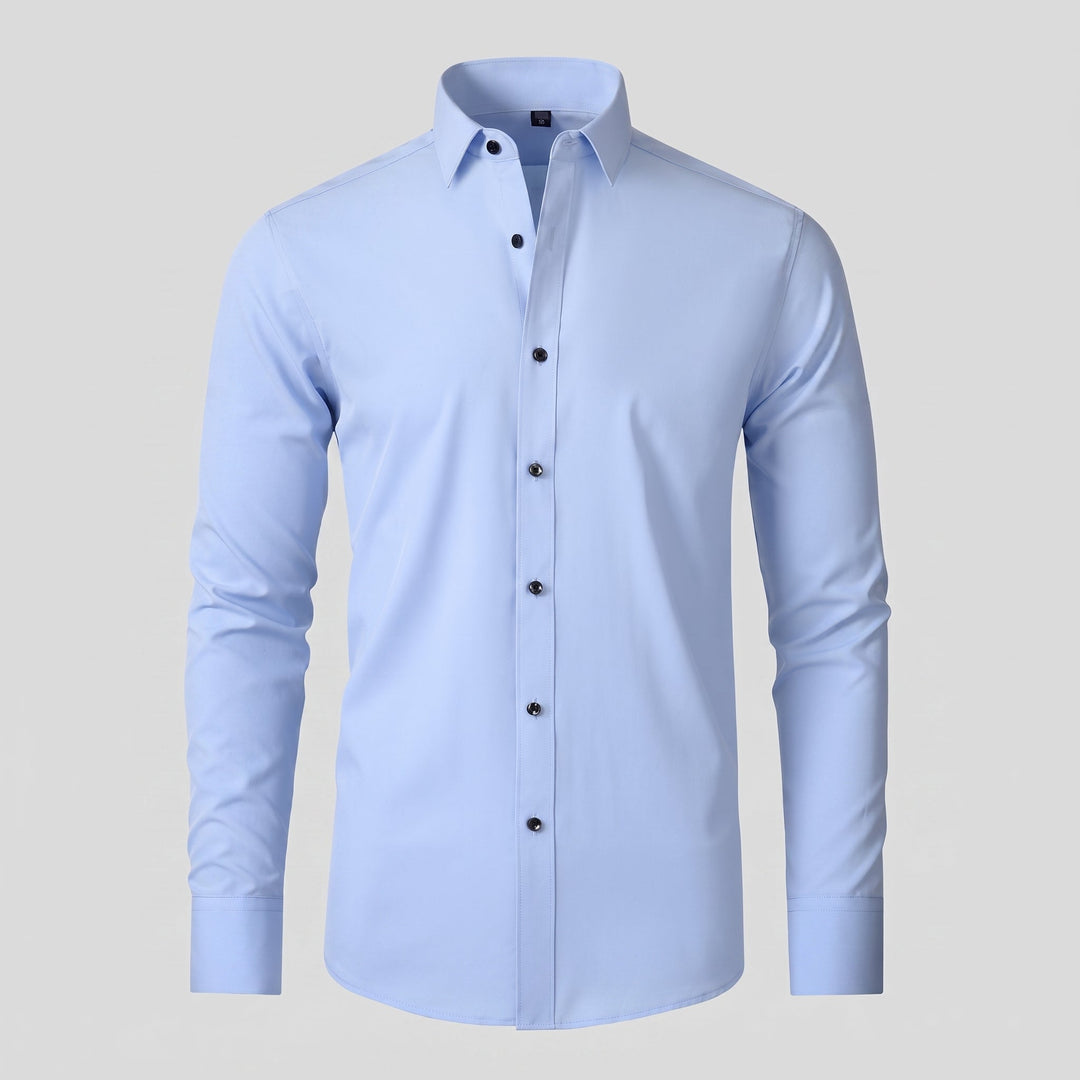 Camicia da Uomo con Collo Classico e Vestibilità Elasticizzata