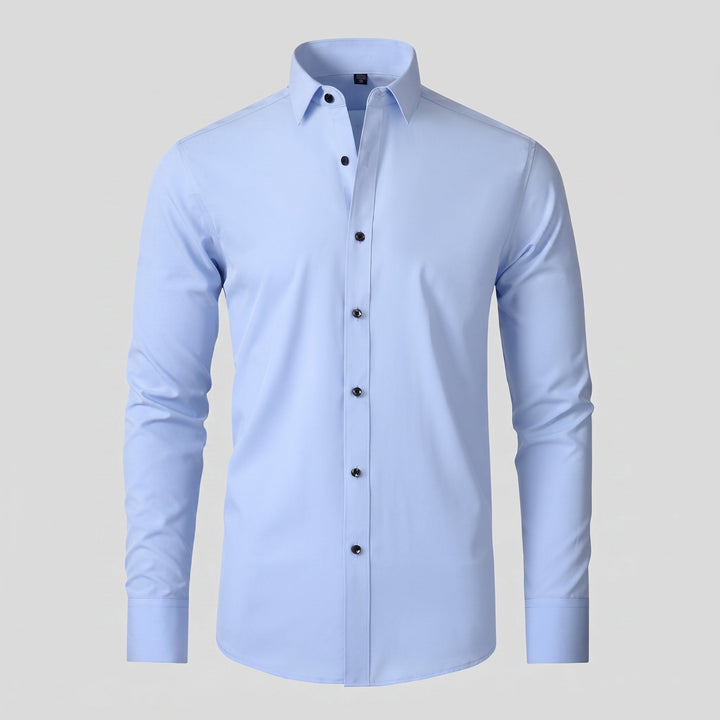 Camicia da Uomo con Collo Classico e Vestibilità Elasticizzata