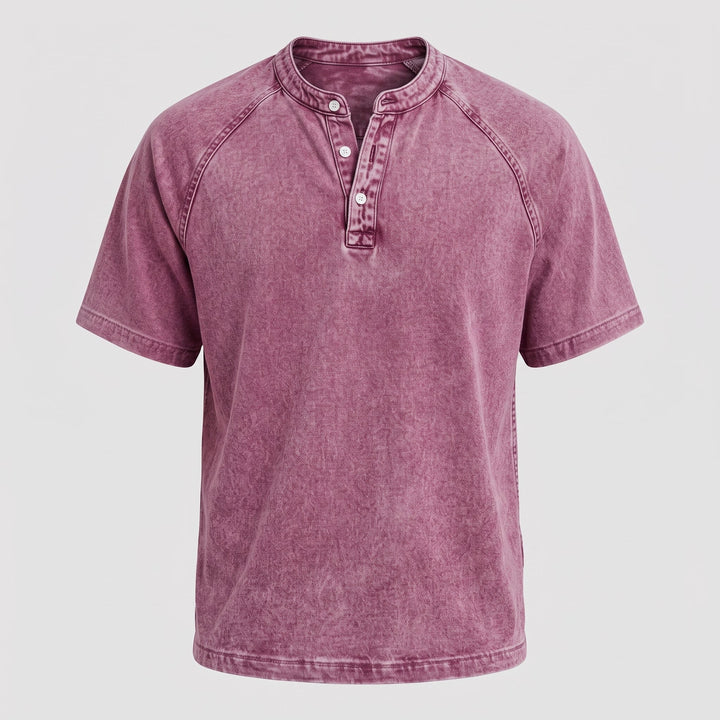Camicia da Uomo con Mezza Abbottonatura e Maniche Corte