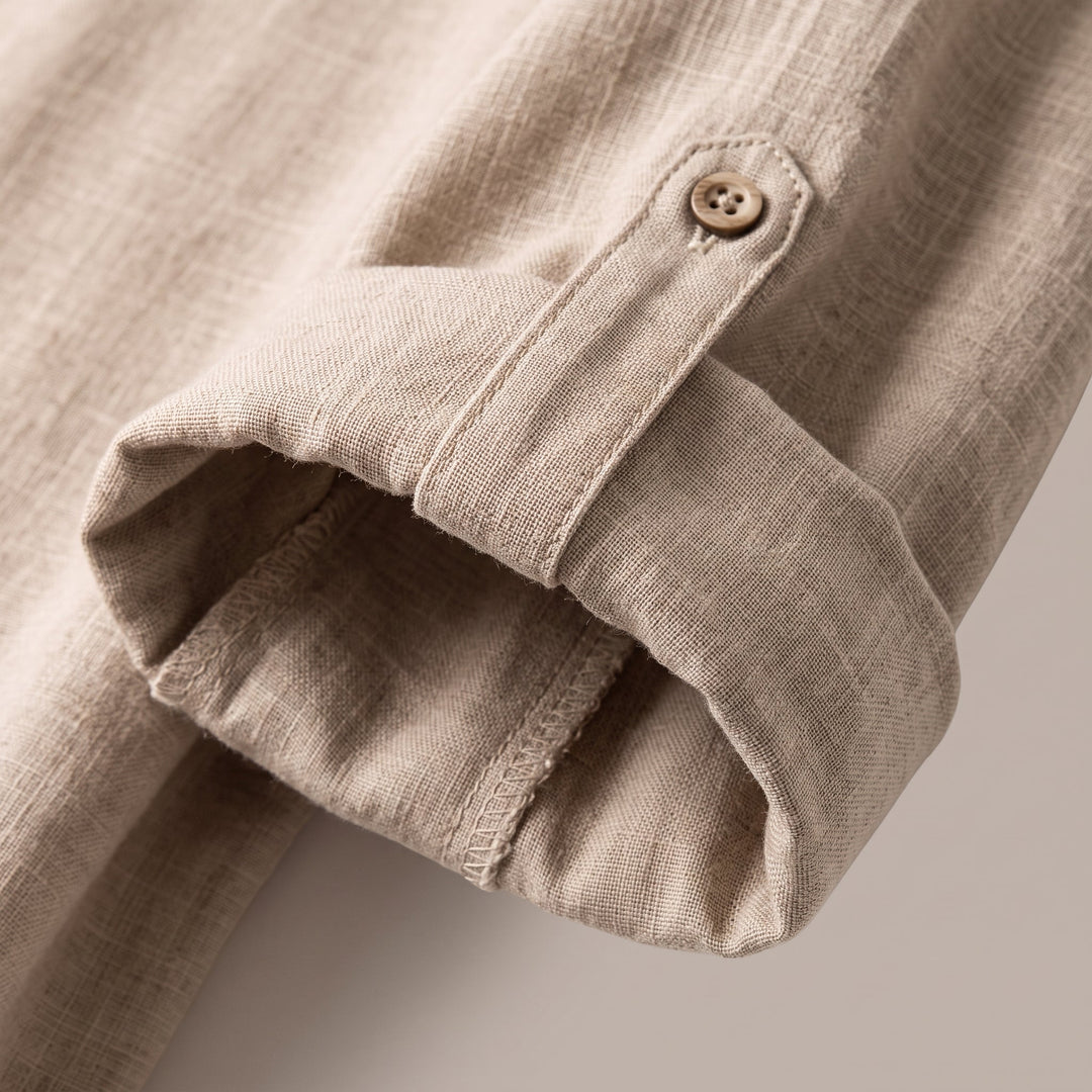 Camicia da Uomo con Silhouette Ampia e Maniche Arrotolate
