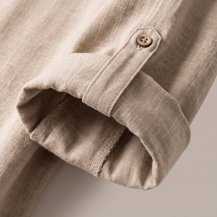 Camicia da Uomo con Silhouette Ampia e Maniche Arrotolate