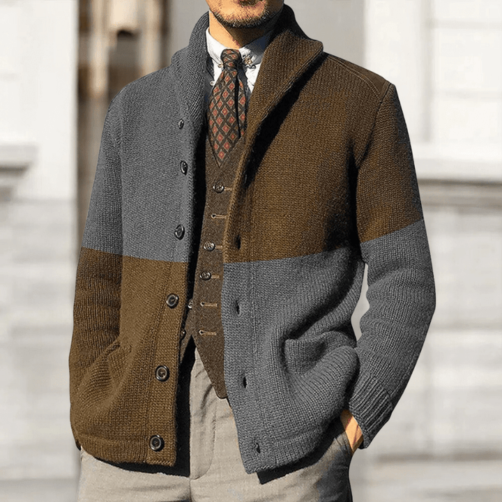 Dettaglio della struttura a maglia del cardigan