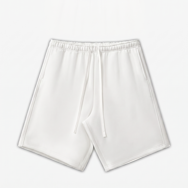 Completo Felpa e Pantaloncini da Uomo con Cappuccio e Tasche Canguro