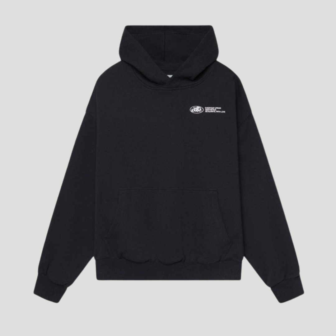 Felpa oversize con stampa grafica sul davanti e cappuccio con coulisse