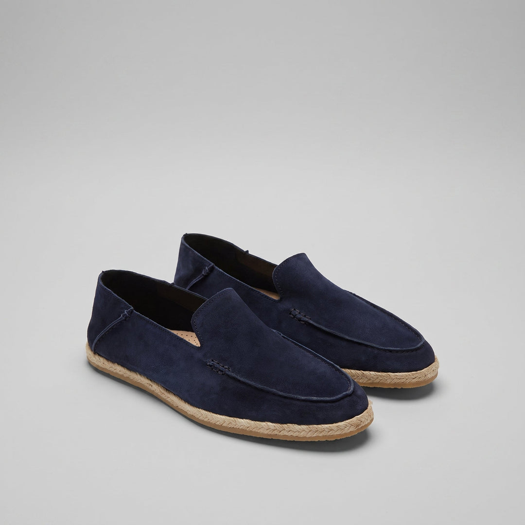 Loafer Espadrille da Uomo con Tomaia in Suede e Suola in Iuta