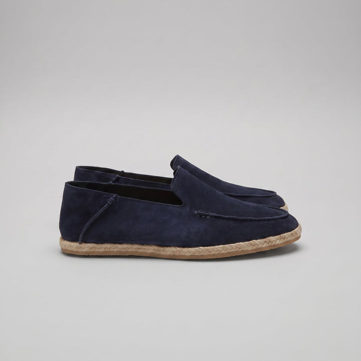 Loafer Espadrille da Uomo con Tomaia in Suede e Suola in Iuta