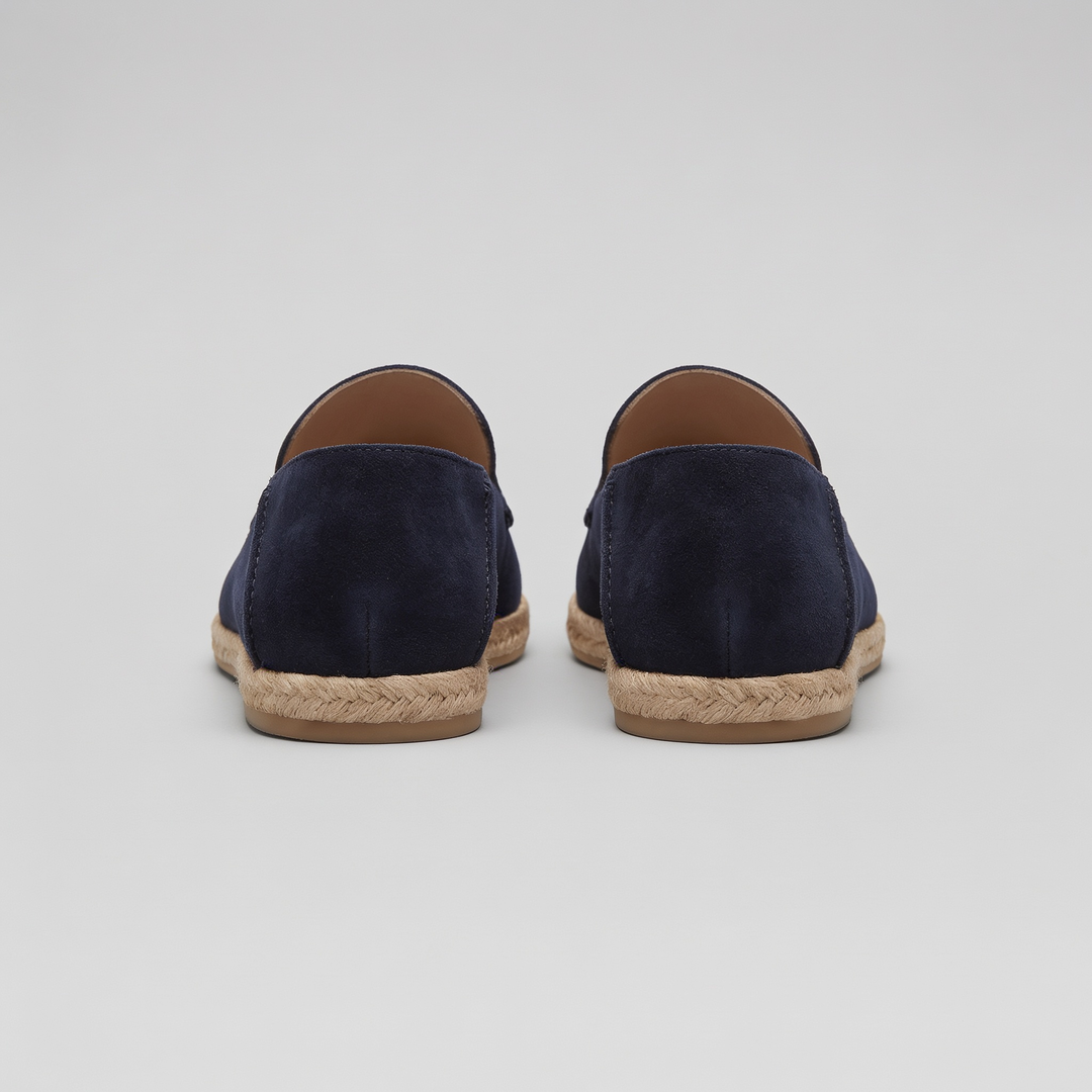 Loafer Espadrille da Uomo con Tomaia in Suede e Suola in Iuta