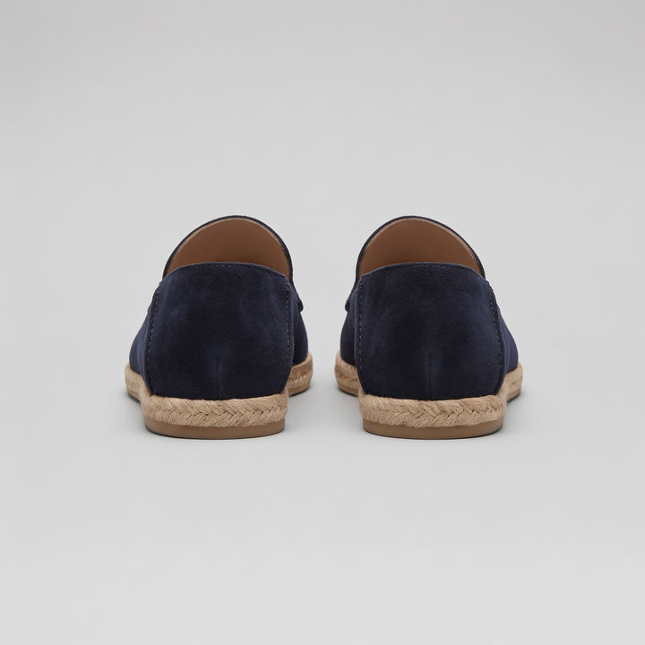 Loafer Espadrille da Uomo con Tomaia in Suede e Suola in Iuta