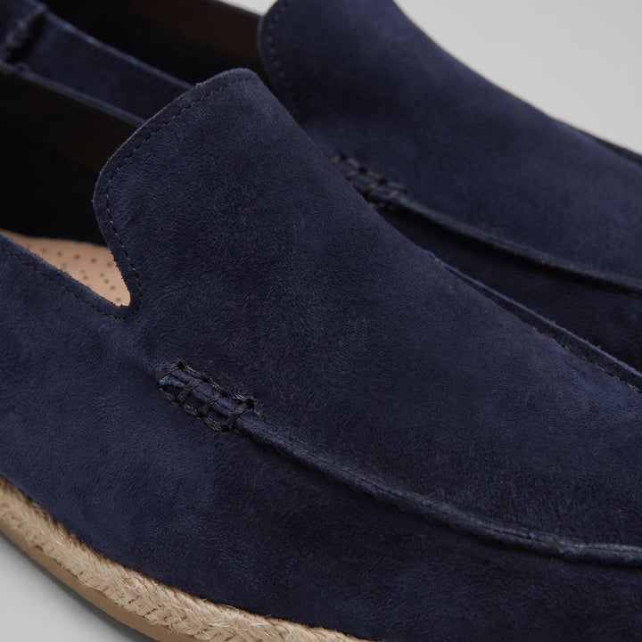Loafer Espadrille da Uomo con Tomaia in Suede e Suola in Iuta