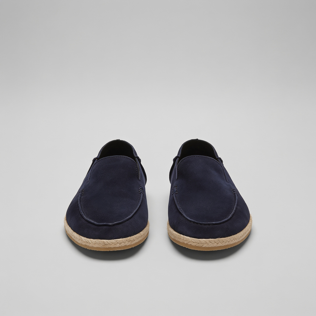 Loafer Espadrille da Uomo con Tomaia in Suede e Suola in Iuta