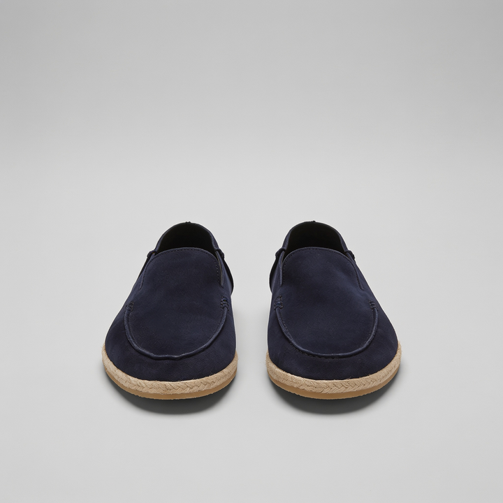 Loafer Espadrille da Uomo con Tomaia in Suede e Suola in Iuta