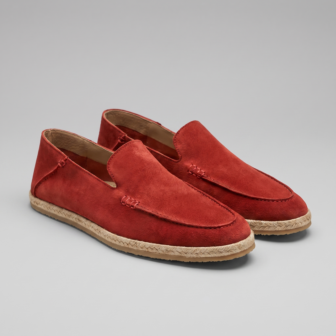 Loafer Espadrille da Uomo con Tomaia in Suede e Suola in Iuta