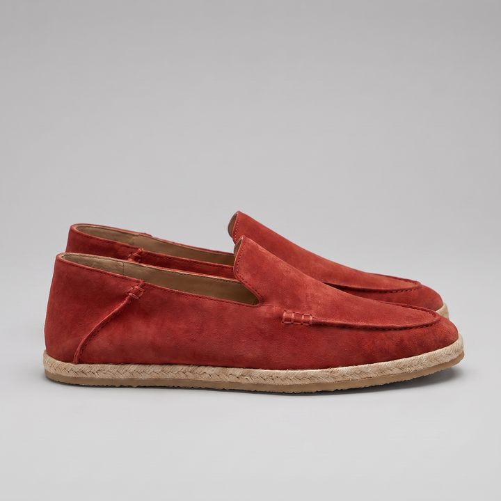 Loafer Espadrille da Uomo con Tomaia in Suede e Suola in Iuta