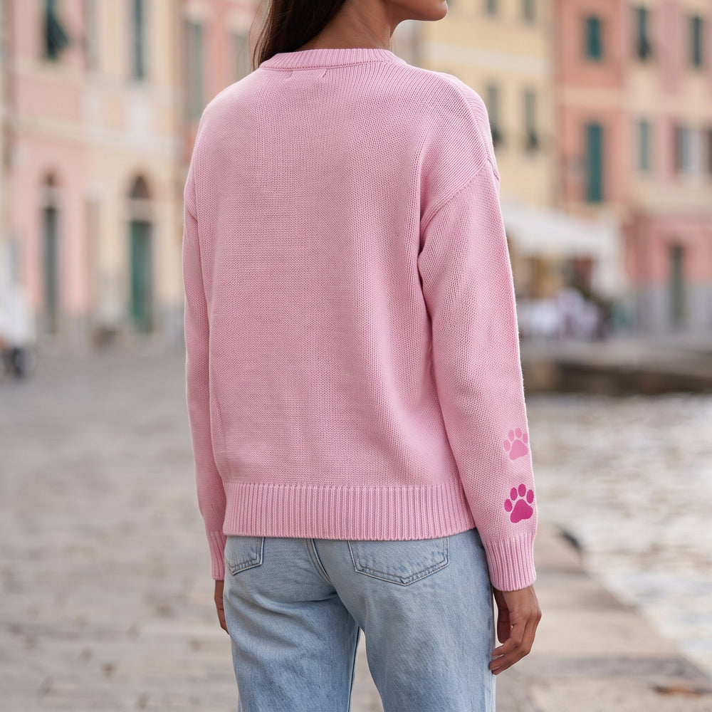 Maglione con Stampa di Cagnolini e Maniche Lunghe