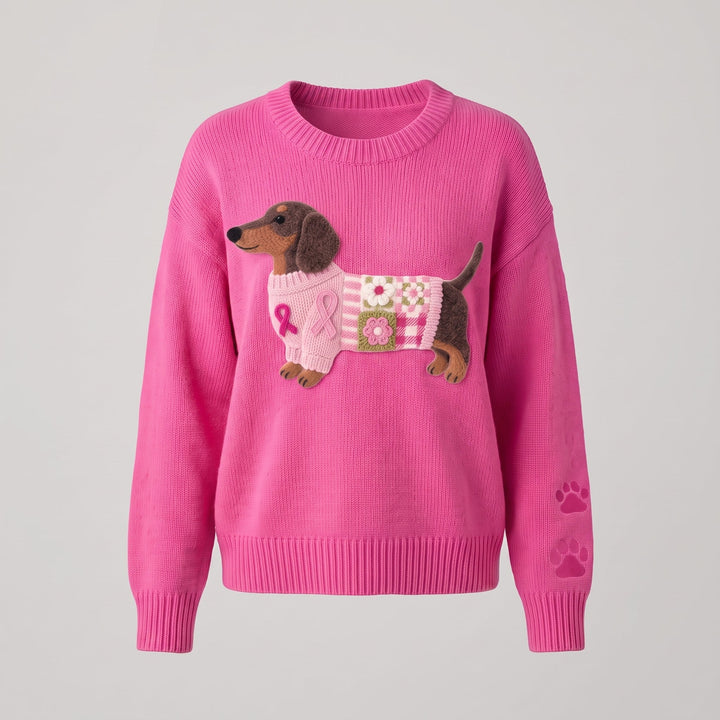 Vista posteriore del maglione con maniche lunghe