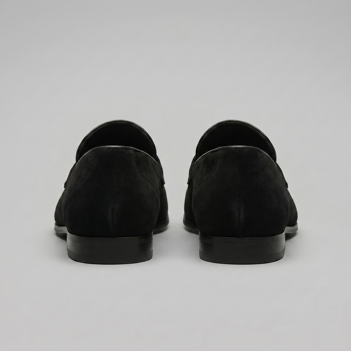 Mocassino da Uomo in Suede con Penny Strap e Suola Sottile