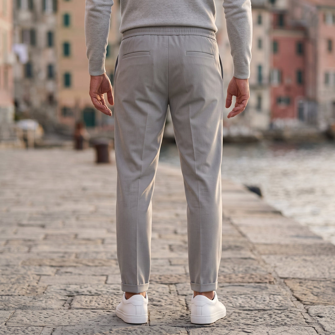 Pantaloni da Uomo con Vita Elastica e Vestibilità Regolare