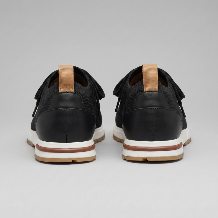 Sneaker da Uomo con Tomaia a Calza e Linguetta in Pelle