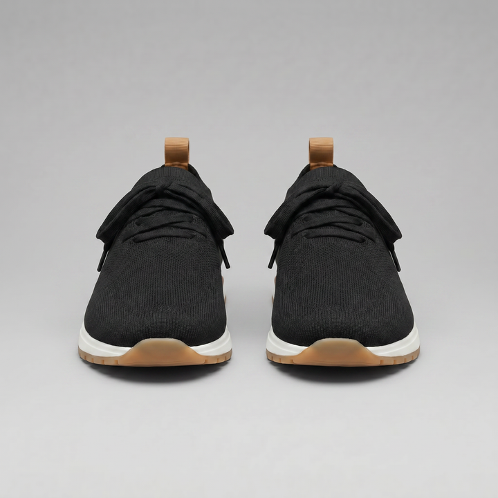 Sneaker da Uomo con Tomaia a Calza e Linguetta in Pelle
