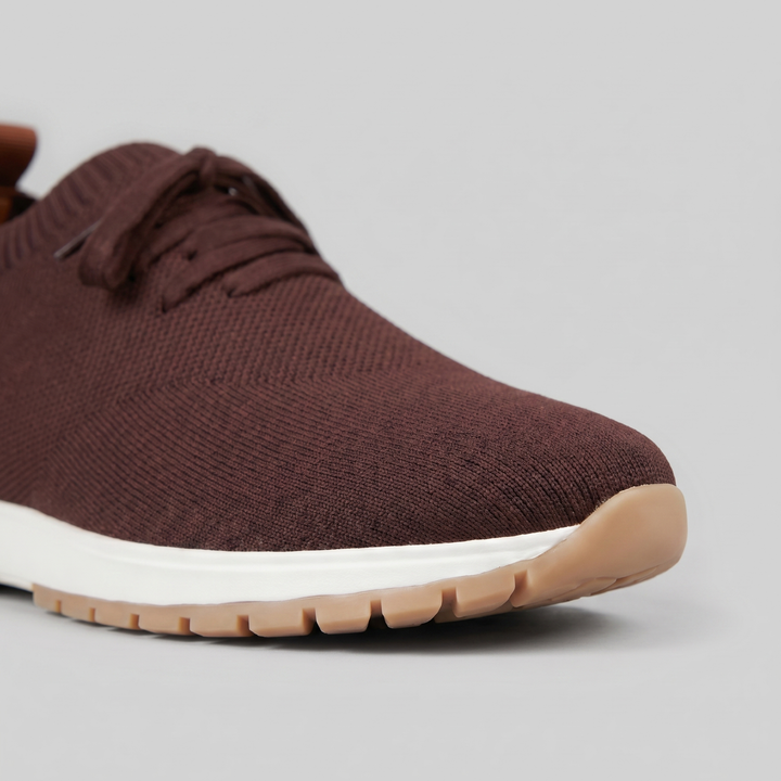 Sneaker da Uomo con Tomaia a Calza e Linguetta in Pelle