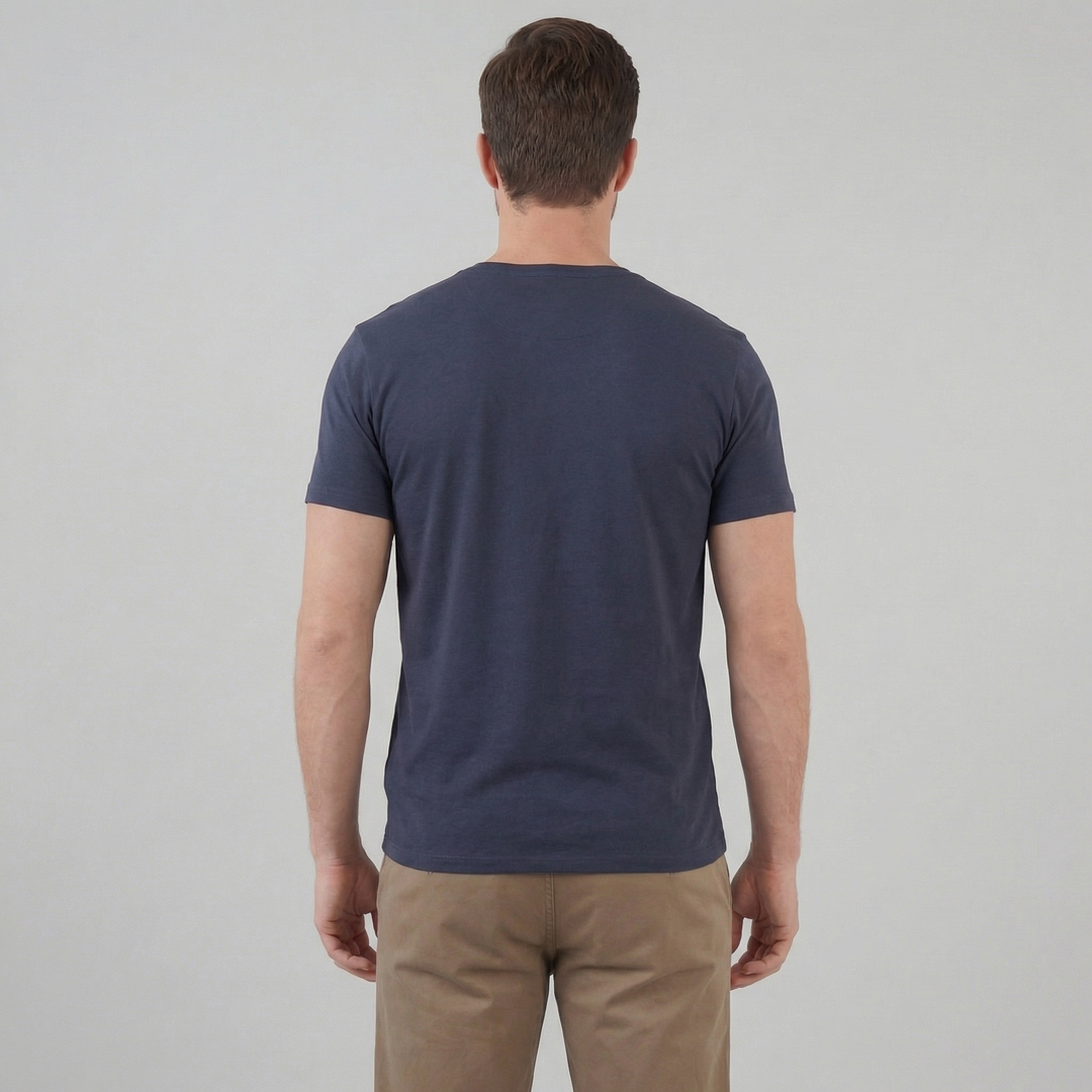 T-Shirt da Uomo con Silhouette Slim e Scollo Rotondo