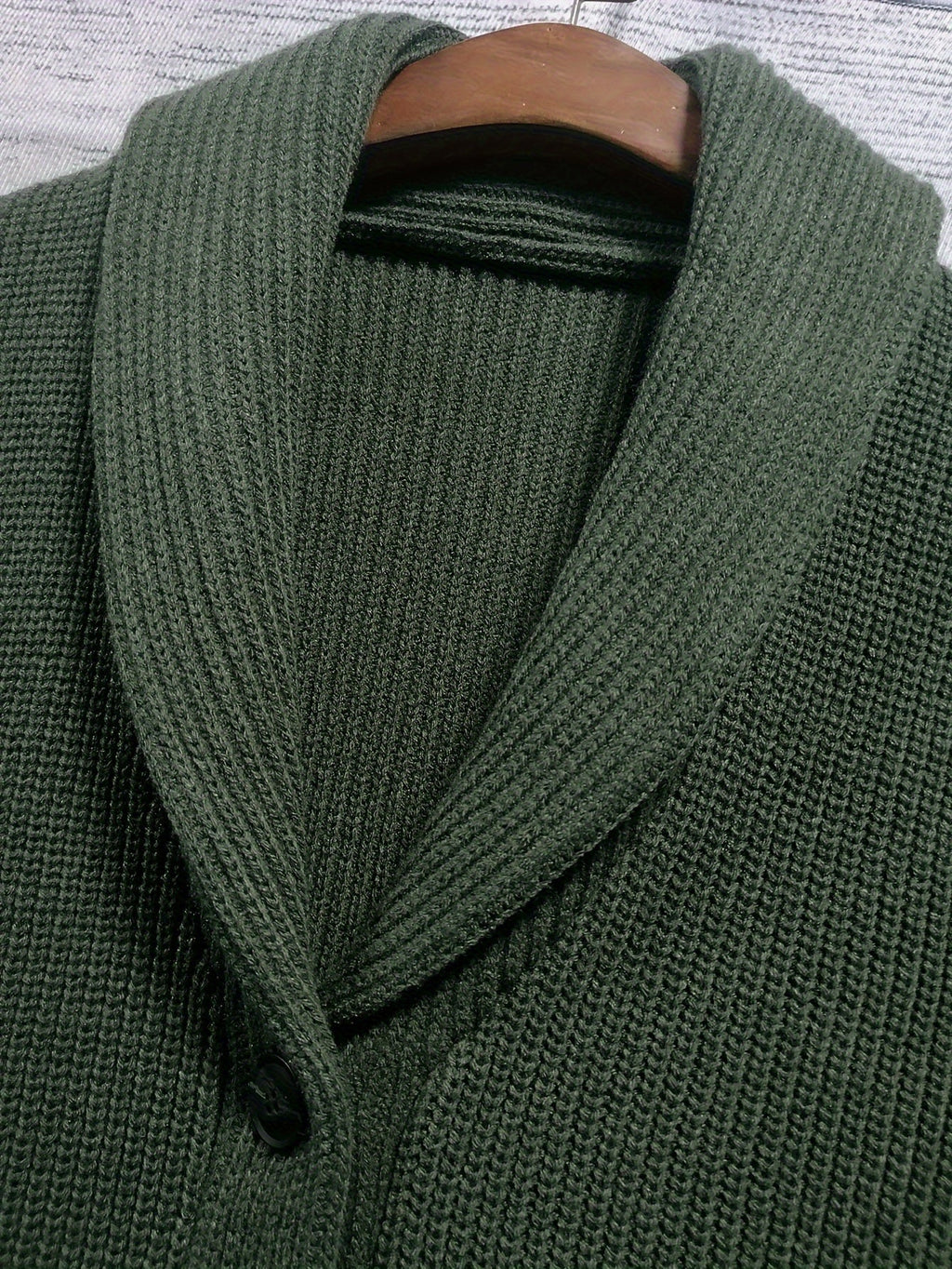 Classico Cardigan da Uomo in Acrilico Con Chiusura a Bottoni