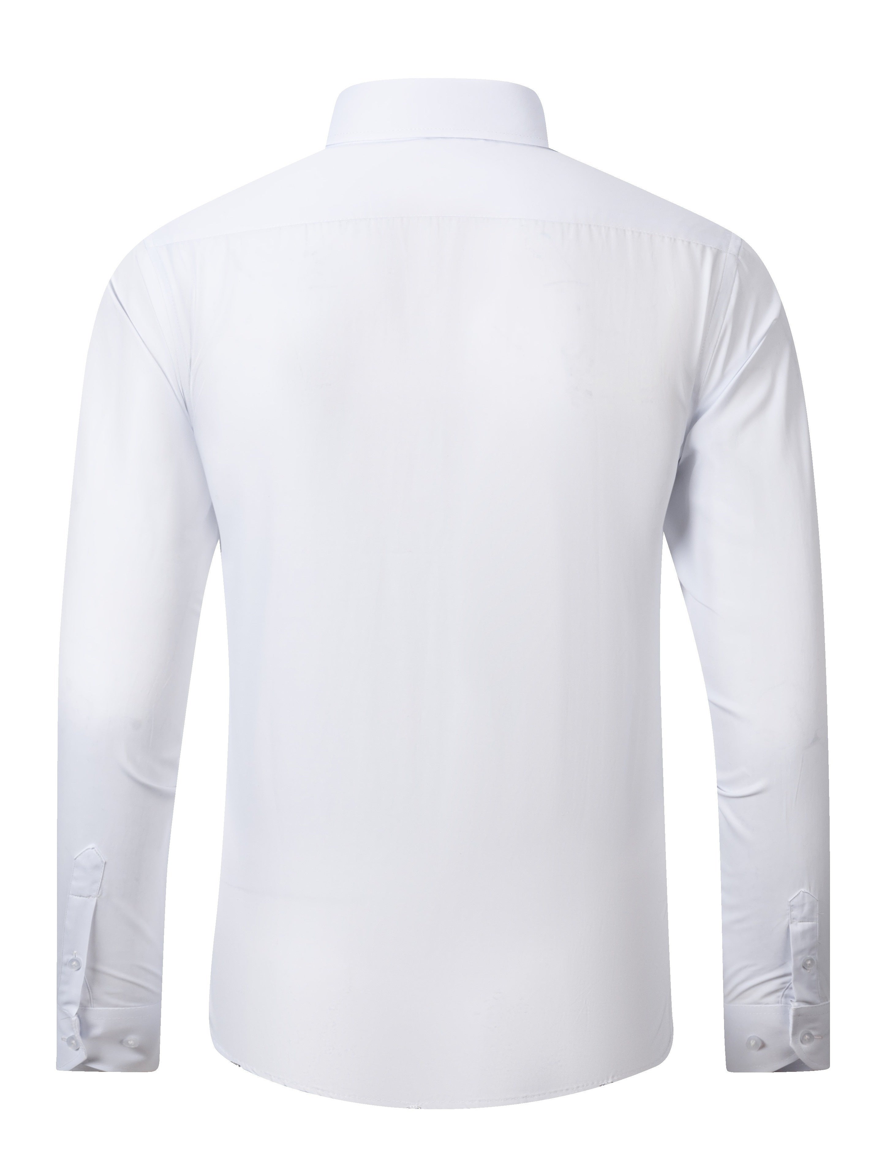Classica Camicia da Uomo in Misto Poliestere e Cotone Con Collo Dentellato